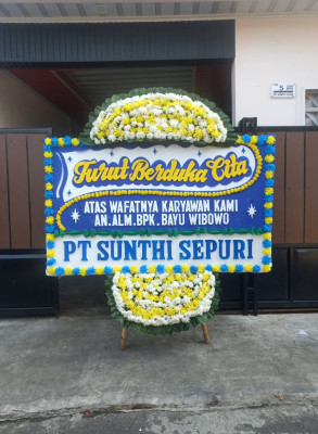 Papan Bunga Duka di Sungai Pinang Dalam