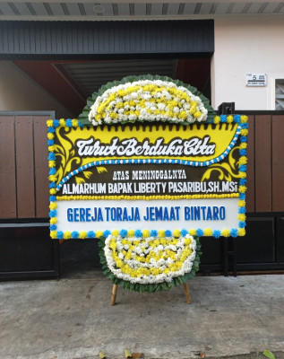 Papan Bunga Duka di Sungai Pinang Dalam